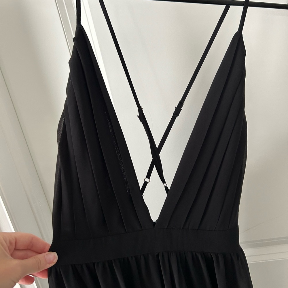 Forever 21 dress. Black. Long with cross back.